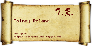 Tolnay Roland névjegykártya
