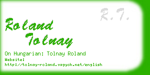 roland tolnay business card